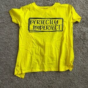 Neon lemon yellow open back shirt